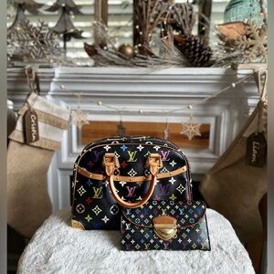 Louis Vuitton Murakami Multicolor Trouville and Eugenie Wallet